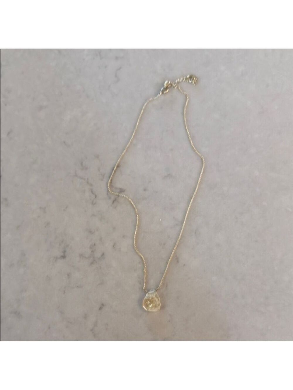 Gold Crystal Pendant Necklace